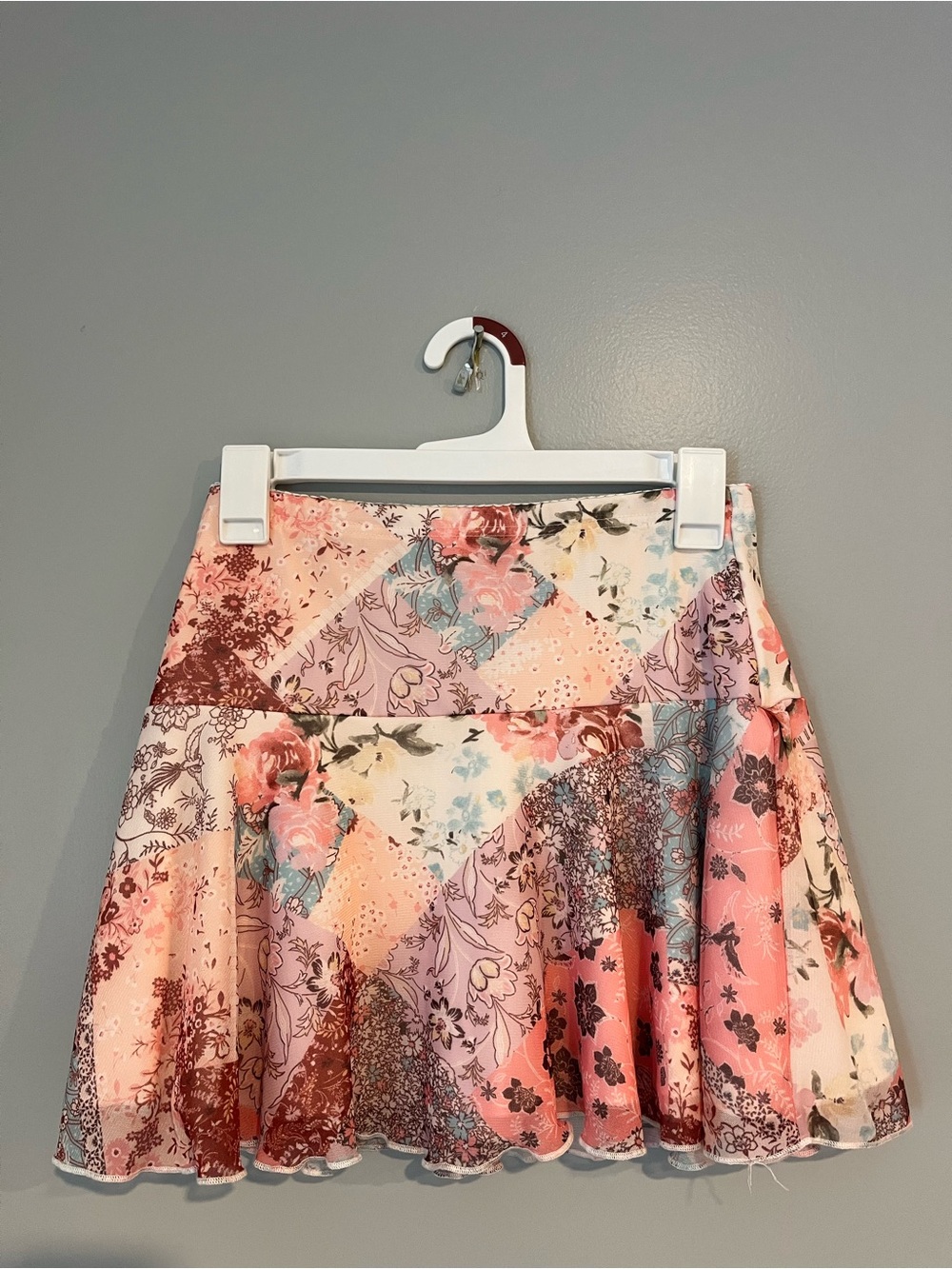 Floral Patchwork Pink Women's Skirt